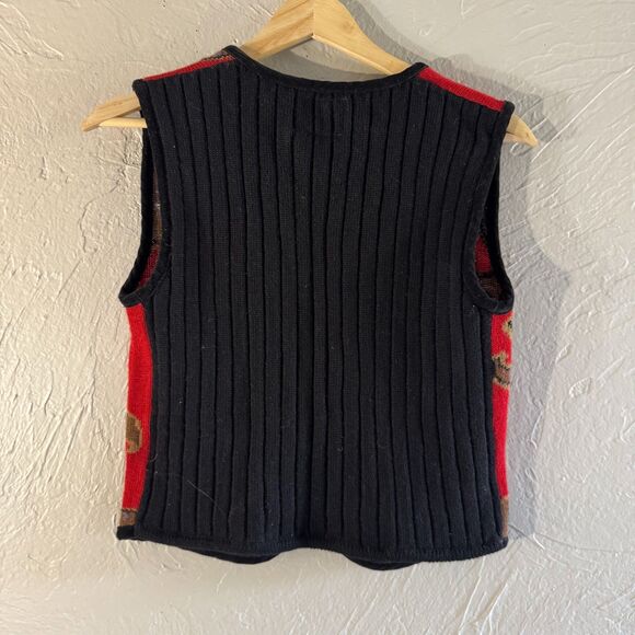 Cambridge Dry Goods Co. 100% Wool Paisley Knit Vest Size XS / S - Picture 4 of 4
